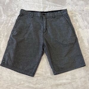 Micros Bermuda Shorts Mens 34 Dark Gray Striped Walkshorts Casual‎ Comfort